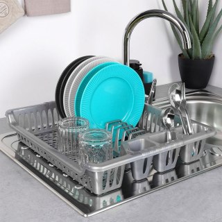 Suszarka do naczyń na naczynia stojąca plastikowa szara 46x37x8.5cm ORION 150697