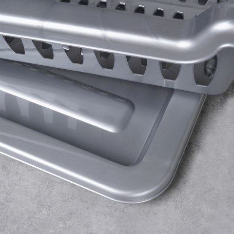 Suszarka do naczyń na naczynia stojąca plastikowa szara 46x37x8.5cm ORION 150697