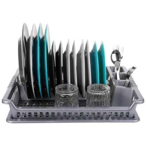 Suszarka do naczyń na naczynia stojąca plastikowa szara 46x37x8.5cm ORION 150697