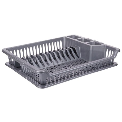 Suszarka do naczyń na naczynia stojąca plastikowa szara 46x37x8.5cm ORION 150697