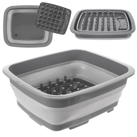 Suszarka do naczyń na naczynia stojąca składana silikonowa 37x31.5x14.5cm ORION 720809