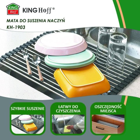SUSZARKA OCIEKACZ KRATKA STALOWA NA ZLEWOZMYWAK 45 X 32CM KINGHOFF KH-1903