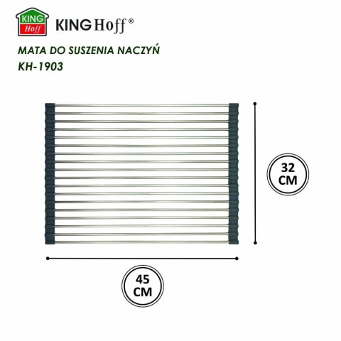 SUSZARKA OCIEKACZ KRATKA STALOWA NA ZLEWOZMYWAK 45 X 32CM KINGHOFF KH-1903