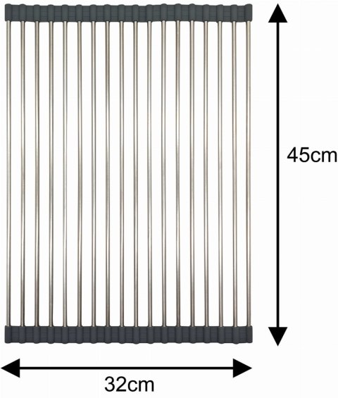 SUSZARKA OCIEKACZ KRATKA STALOWA NA ZLEWOZMYWAK 45 X 32CM KINGHOFF KH-1903