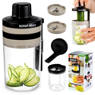 SZATKOWNICA DO WARZYW OWOCÓW Z POJEMNIKIEM SPIRALNA 3W1 MISTY 20CM NAVA 10-170-007