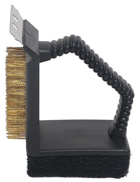 SZCZOTKA DO CZYSZCZENIA GRILLA 3W1, SKROBAK + GĄBKA + SZCZOTKA, KINGHOFF KH-1913