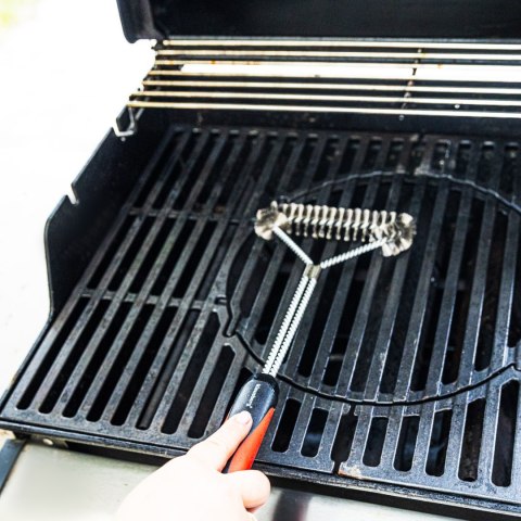 SZCZOTKA DO CZYSZCZENIA GRILLA, STAL NIERDZEWNA, UCHWYT Z TWORZYWA, KLAUSBERG KB-7898