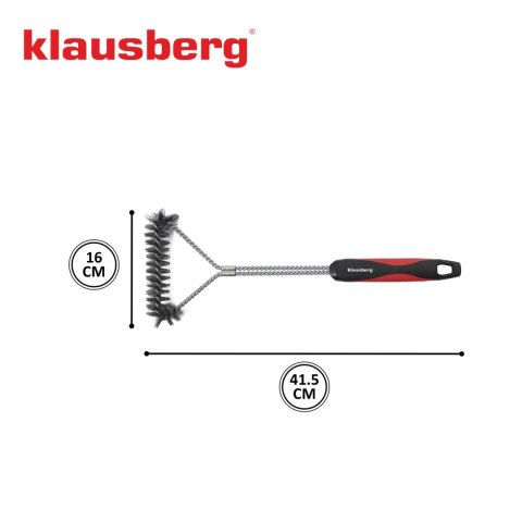 SZCZOTKA DO CZYSZCZENIA GRILLA, STAL NIERDZEWNA, UCHWYT Z TWORZYWA, KLAUSBERG KB-7898