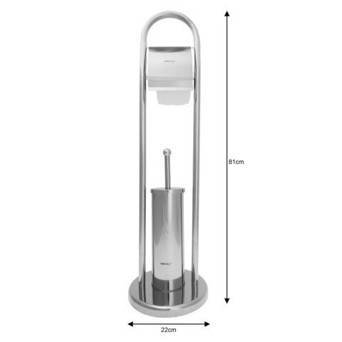 SZCZOTKA TOALETOWA DO WC Z UCHWYTEM NA PAPIER KINGHOFF KH-3221