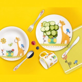 SZTUĆCE DLA DZIECI DZIECKA WIDELEC NÓŻ ŁYŻECZKA 3-ELE STALOWE ŻYRAFA ORION 143673