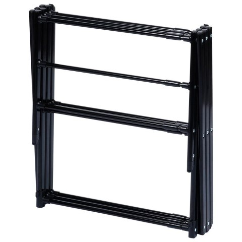 Suszarka na pranie metalowa czarna pionowa rozsuwana 47-78x94cm VILDE 568025