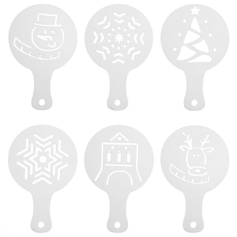 Szablony do dekoracji kawy deserów szablon akcesoria zestaw 6-eleORION 153031