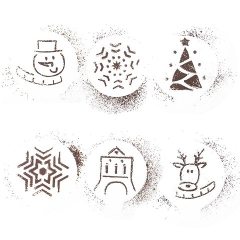 Szablony do dekoracji kawy deserów szablon akcesoria zestaw 6-eleORION 153031