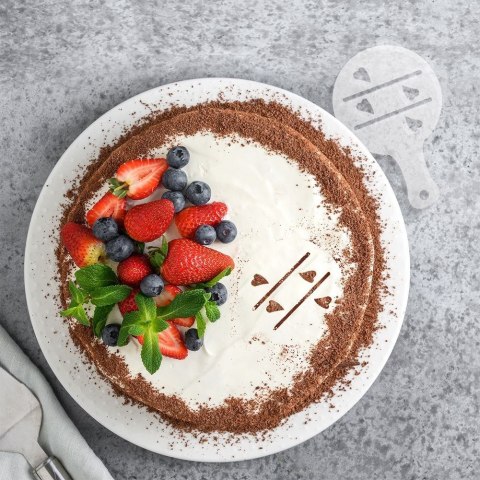 Szablony do dekoracji kawy i deserów szablon akcesoria zestaw 6-ele ORION 153032