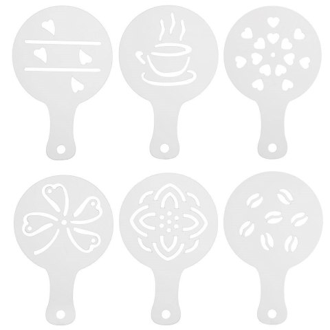 Szablony do dekoracji kawy i deserów szablon akcesoria zestaw 6-ele ORION 153032