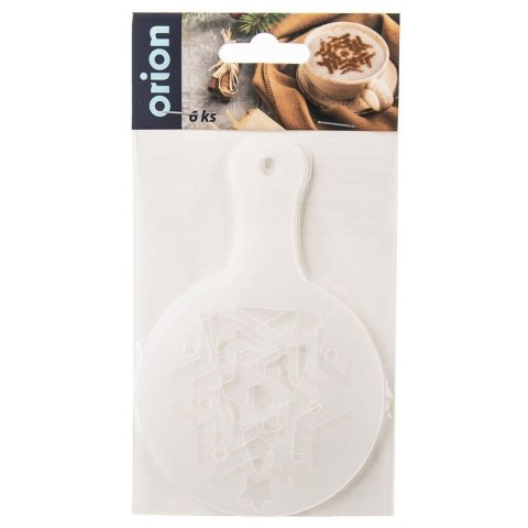 Szablony do dekoracji kawy i deserów szablon akcesoria zestaw 6-ele ORION 153032