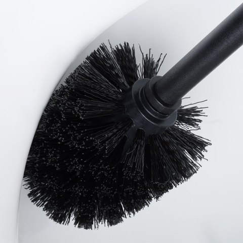Szczotka do czyszczenia WC toalety z pojemnikiem stojakiem metalowa czarna VILDE 569962