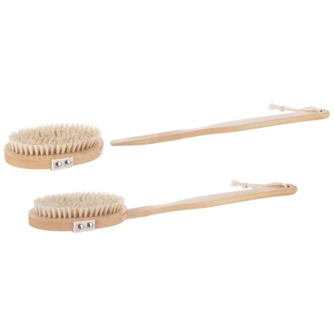 Szczotka do masażu drewniana 2w1 na sucho i do kąpieli 42cm ORION 710494