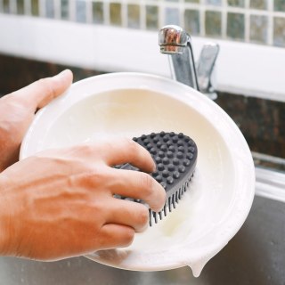 Szczotka silikonowa dwustronna kuchenna do masażu zmywak uniwersalna ORION 710497