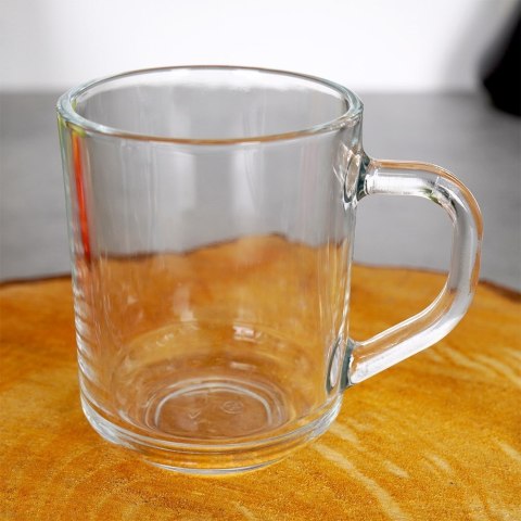 Szklanki do kawy herbaty z uchem 230ml 3 sztuki zestaw szklanek komplet EXCELLENT HOUSEWARE 139421