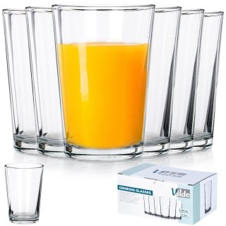 Szklanki do napojów zimnych wysokie 200ml 6 sztuk zestaw szklanek VILDE 139617