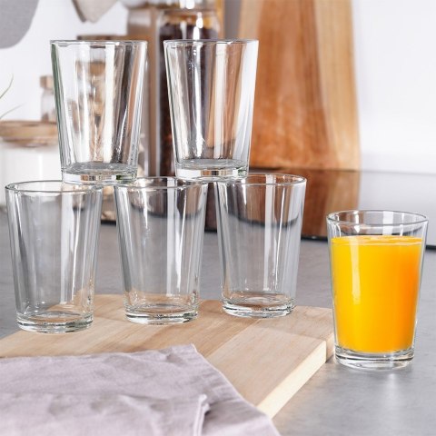 Szklanki do napojów zimnych wysokie 200ml 6 sztuk zestaw szklanek VILDE 139617