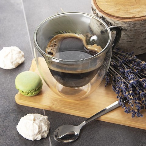 Szklanki termiczne z podwójną ścianką do kawy i herbaty 280ml 2-ele ORION 129491