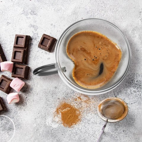 Szklanki termiczne z podwójną ścianką do kawy i herbaty 280ml 2-ele ORION 129491