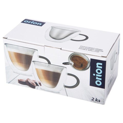Szklanki termiczne z podwójną ścianką do kawy i herbaty 280ml 2-ele ORION 129491