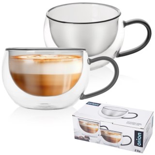 Szklanki termiczne z podwójną ścianką do kawy i herbaty 300ml 2-ele ORION 129492