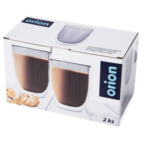 Szklanki termiczne z podwójną ścianką do kawy latte 370ml 2 sztuki ORION 124378