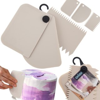 Szpatuła cukiernicza kuchenna nóż łopatka gładka ząbkowana 3-ele ORION 142843