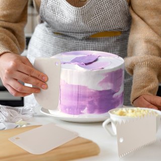 Szpatuła cukiernicza kuchenna nóż łopatka gładka ząbkowana 3-ele ORION 142843