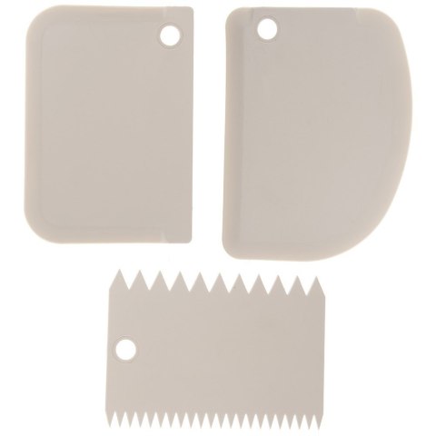 Szpatuła cukiernicza kuchenna nóż łopatka gładka ząbkowana 3-ele ORION 142843