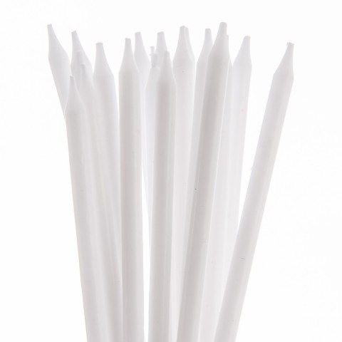 Świeczki z wosku do tortu na tort białe długie 14.5cm zestaw 12 sztuk ORION 822261