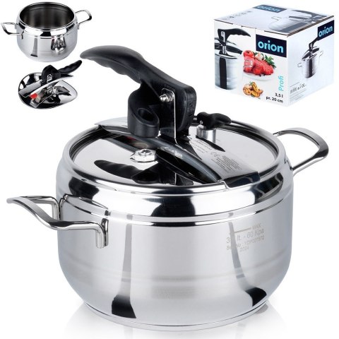 Szybkowar stalowy na gaz indukcja garnek ciśnieniowy PROFI 3.5L ORION 111731