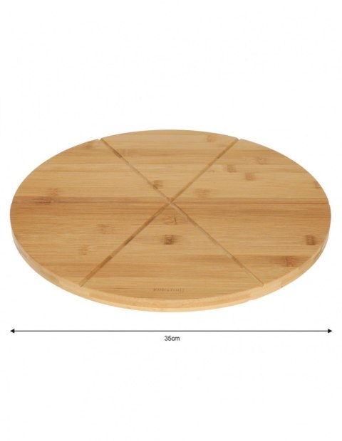 TACA DESKA BAMBUSOWA DO PIZZY 35cm KINGHOFF KH-1565