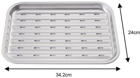 TACKA DO GRILLOWANIA, WIELOKROTNEGO UŻYTKU, 34X24X2CM, STAL NIERDZEWNA, KINGHOFF KH-1916