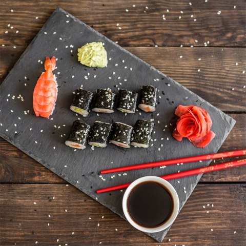 Taca do serwowania kamienna łupek prostokątna 30x20cm VILDE 139611