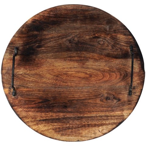 Taca do serwowania przekąsek drewniana z uchwytami duża 39cm VILDE 259026