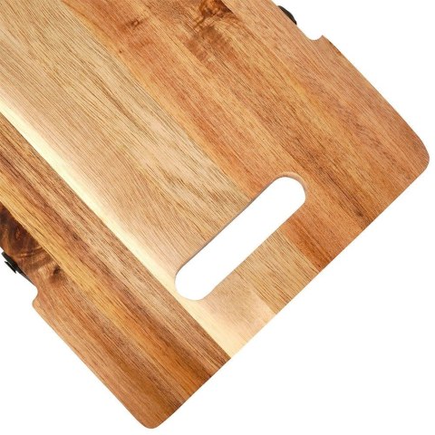 Taca drewniana do serwowania przekąsek na nóżkach stolik 67.5x19.5x7.5cm EXCELLENT HOUSEWARE 139204