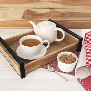 Taca drewniana do serwowania przekąsek z uchwytami MANGO 35.5x27cm ORION 153860