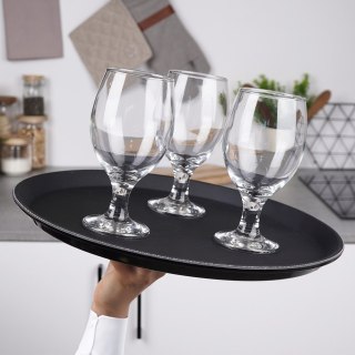 Taca kelnerska antypoślizgowa tacka do serwowania czarna 35cm VILDE 139623