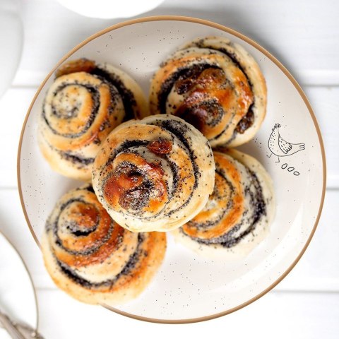 Talerz deserowy ceramiczny beżowy 20cm ORION 129112