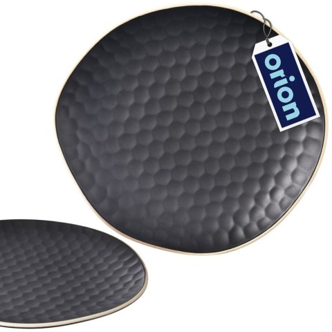 Talerz deserowy ceramiczny czarny TEA TIME 16.5x15cm ORION 129507