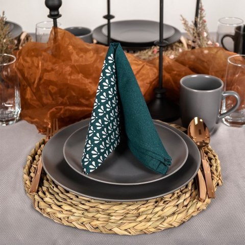 Talerz deserowy ceramiczny szary ALFA 21.5cm ORION 128462