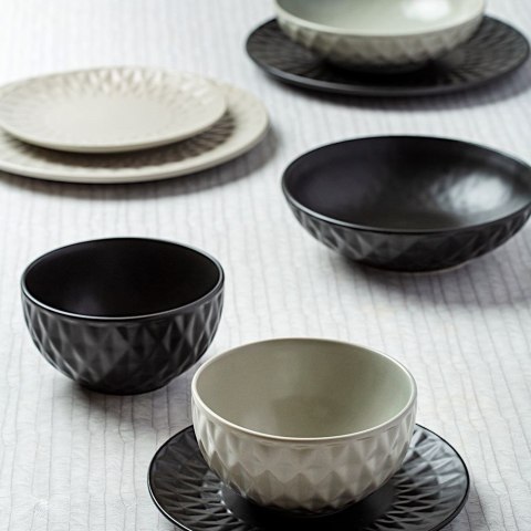 Talerz deserowy ceramiczny szary SOHO 20cm NAVA 10-141-131