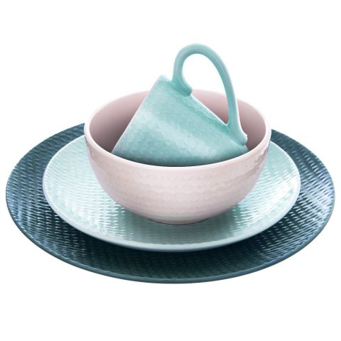 Talerz deserowy ceramiczny zielony RELIEF 21cm ORION 128441