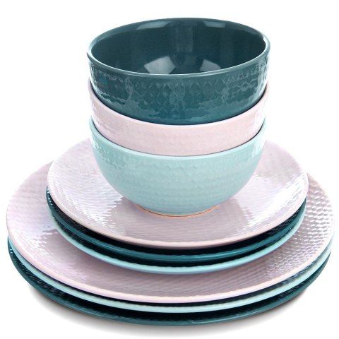 Talerz deserowy ceramiczny zielony RELIEF 21cm ORION 128441