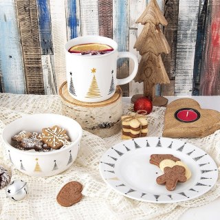 Talerz deserowy porcelanowy CHOINKA 20cm ORION 129583